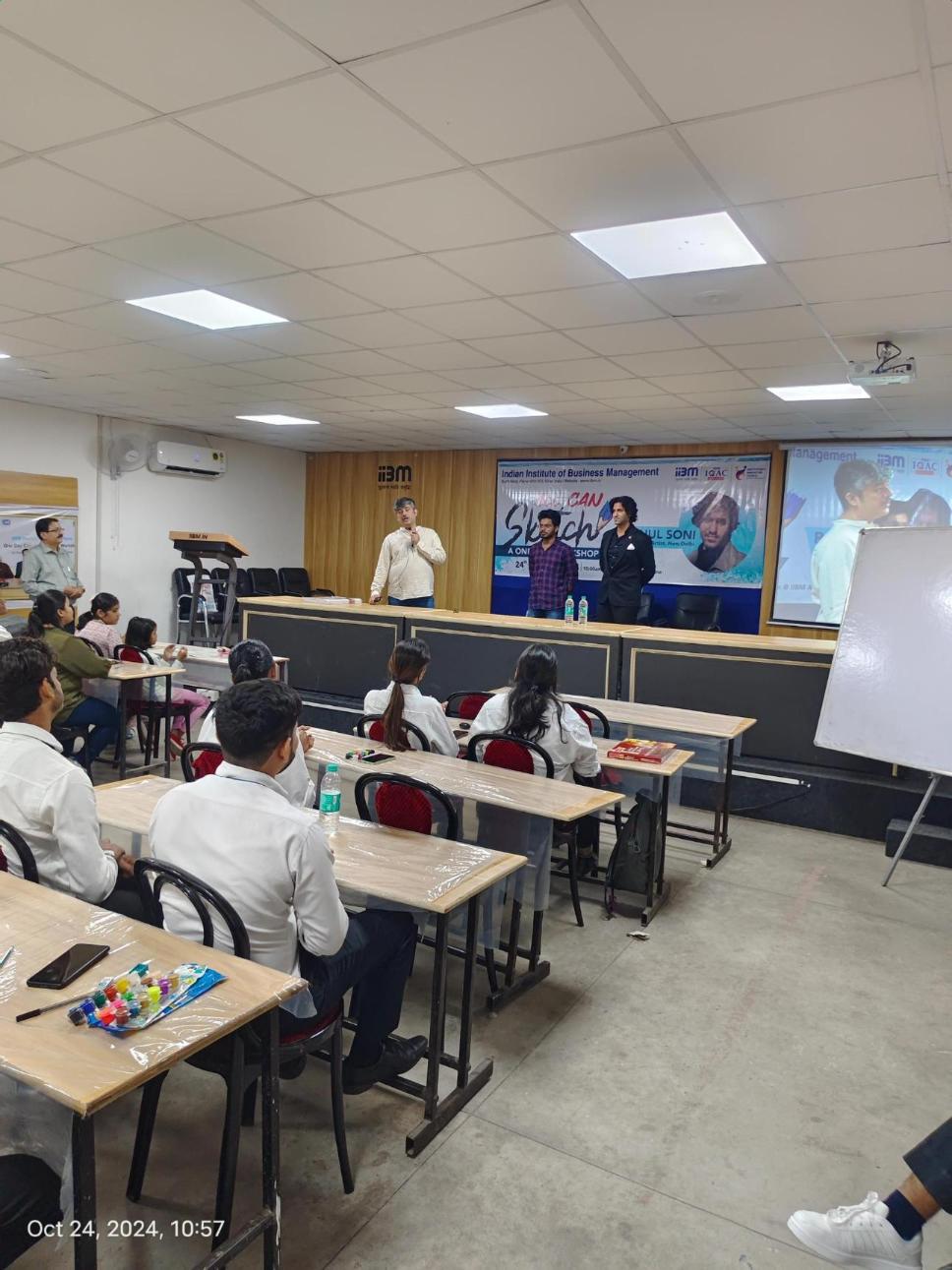 Rahul Soni Conducts “All Can Sketch” Workshop for PGDM, BBA, BCA & MAMC Students at IIBM and ZHI Patna